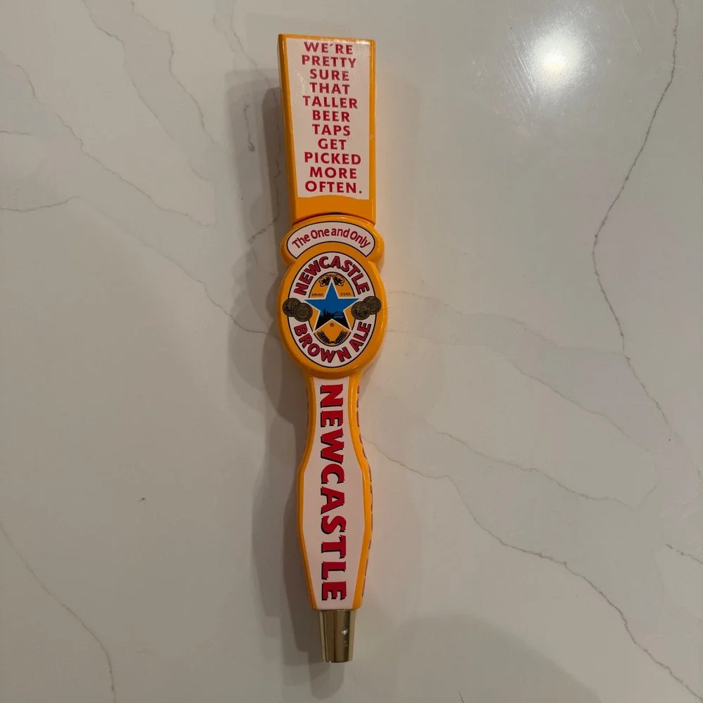 Newcastle Brown Ale Beer Tap Handle Taller Taps Picked More Often. 14.5